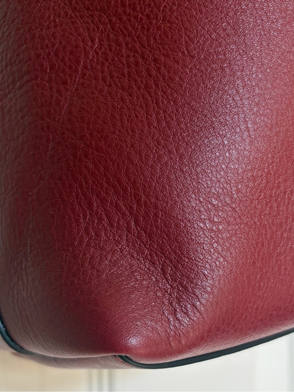 Authentic Coach Brooklyn 39 Dark Ruby Red Genuine Full Grain Leather - Picture 9 of 16